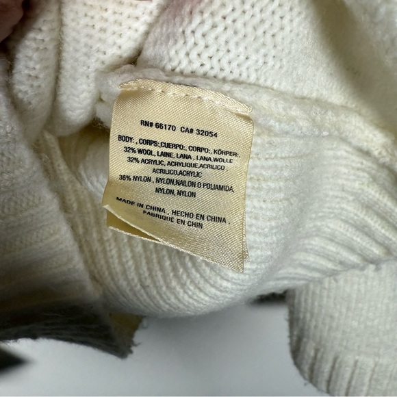 Moth Marina White Bell Sleeve Wool Blend Sweater Size Small - Picture 7 of 10